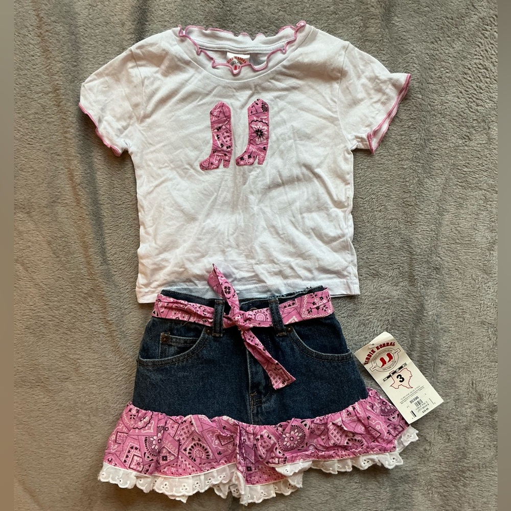 NWT Kiddie Korral Cowgirl Set